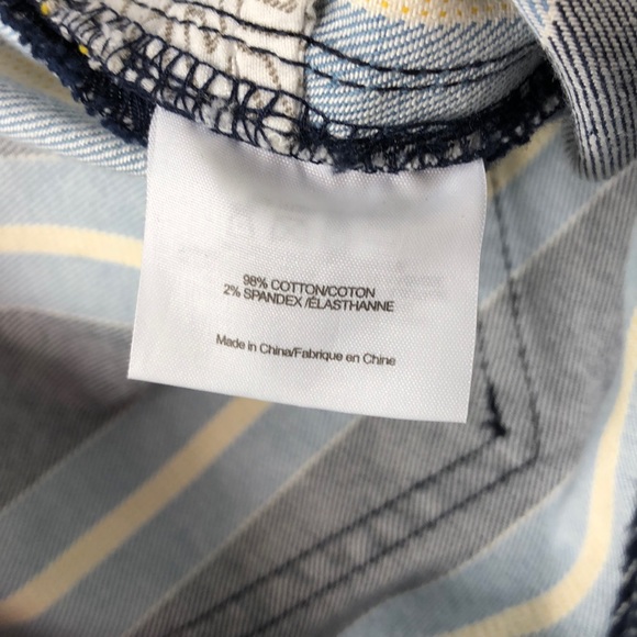 NWOT Tory Burch Women's Blue Super Skinny Striped - Picture 6 of 10